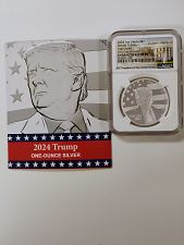 2024 1oz DONALD TRUMP HIGH RELEASE FIRST DAY OF ISSUE ENHANCED REV PF-70