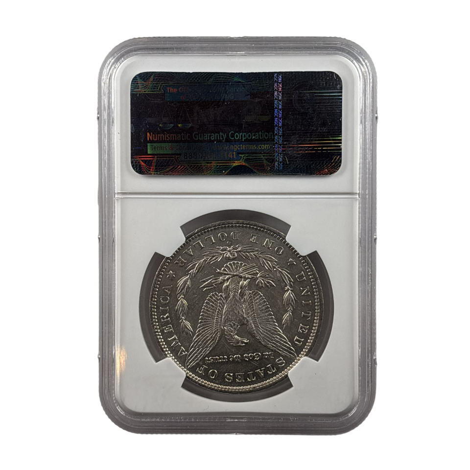 1882-O/S Morgan Silver Dollar | NGC AU55 | Cert #3737228-004 | Overmintmark Variety