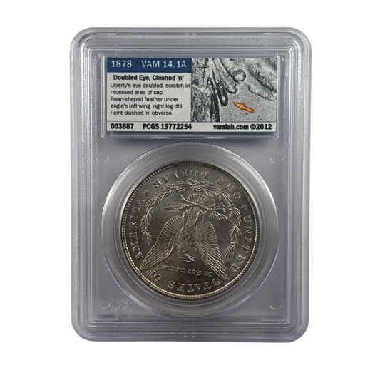 1878 Morgan Silver Dollar | PCGS MS63 | 8 Tail Feathers | Philadelphia Mint | Cert #19772254