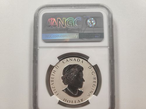 2021 Canada Peace Dollar 1oz Ultra-High Relief First Day of Issue Reverse PF-70 NGC 6042182-044