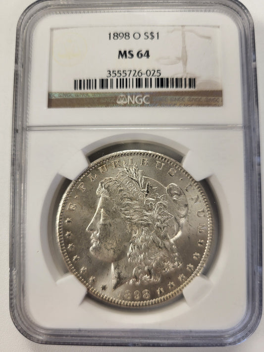 1898-O Morgan Silver Dollar | NGC MS64 | Near Gem Mint State