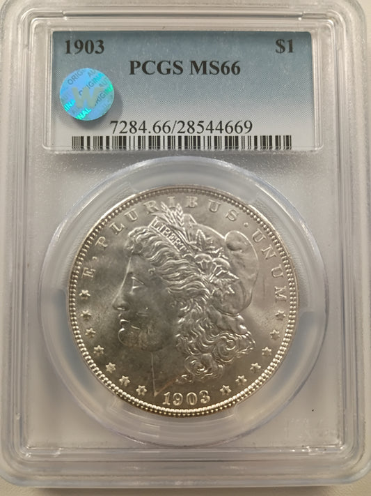 1903 Morgan Silver Dollar | PCGS MS66 | Gem BU | Cert #28544669