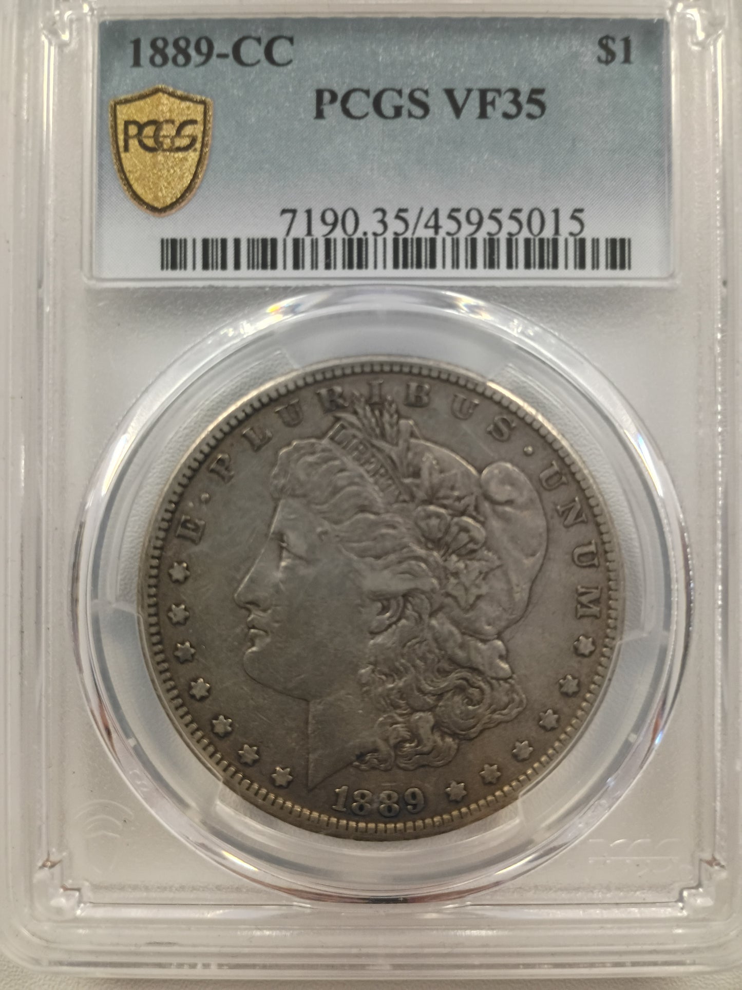 1889 CC PCGS VF-35 MORGAN DOLLAR 45955015