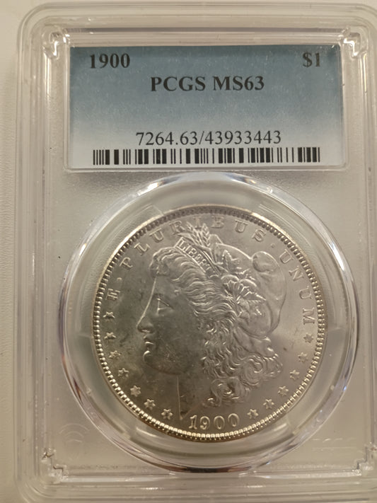 1900 Morgan Silver Dollar | PCGS MS63 | Choice Mint State