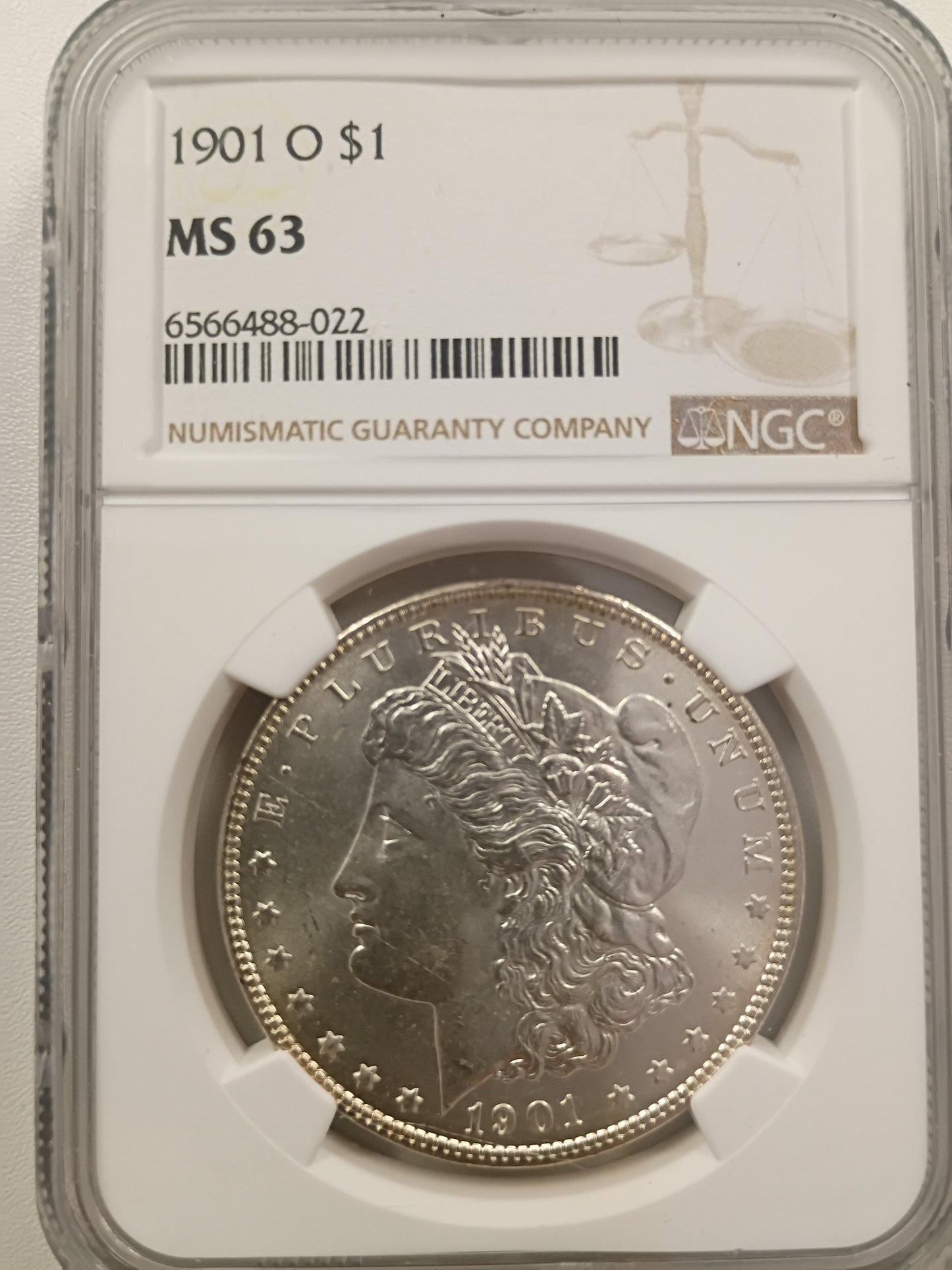 1901-O Morgan Silver Dollar | NGC MS63 | New Orleans Mint | Certified
