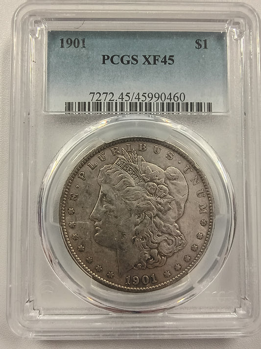 1901 Morgan Silver Dollar | PCGS XF45 | Choice Extremely Fine