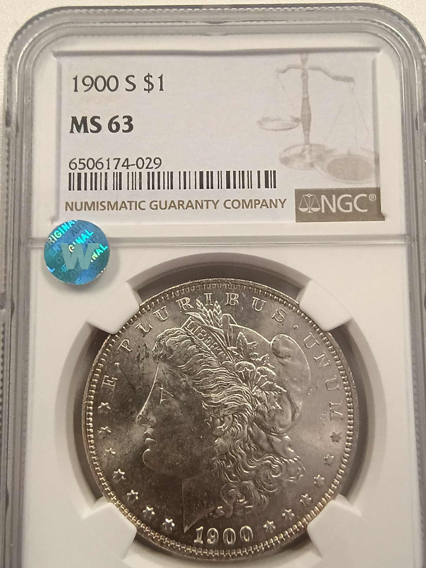 1900-S Morgan Silver Dollar | NGC MS63 | Original Luster