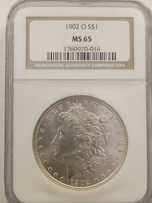 1902-O Morgan Silver Dollar | NGC MS65 | New Orleans Mint | Cert #1760970-016