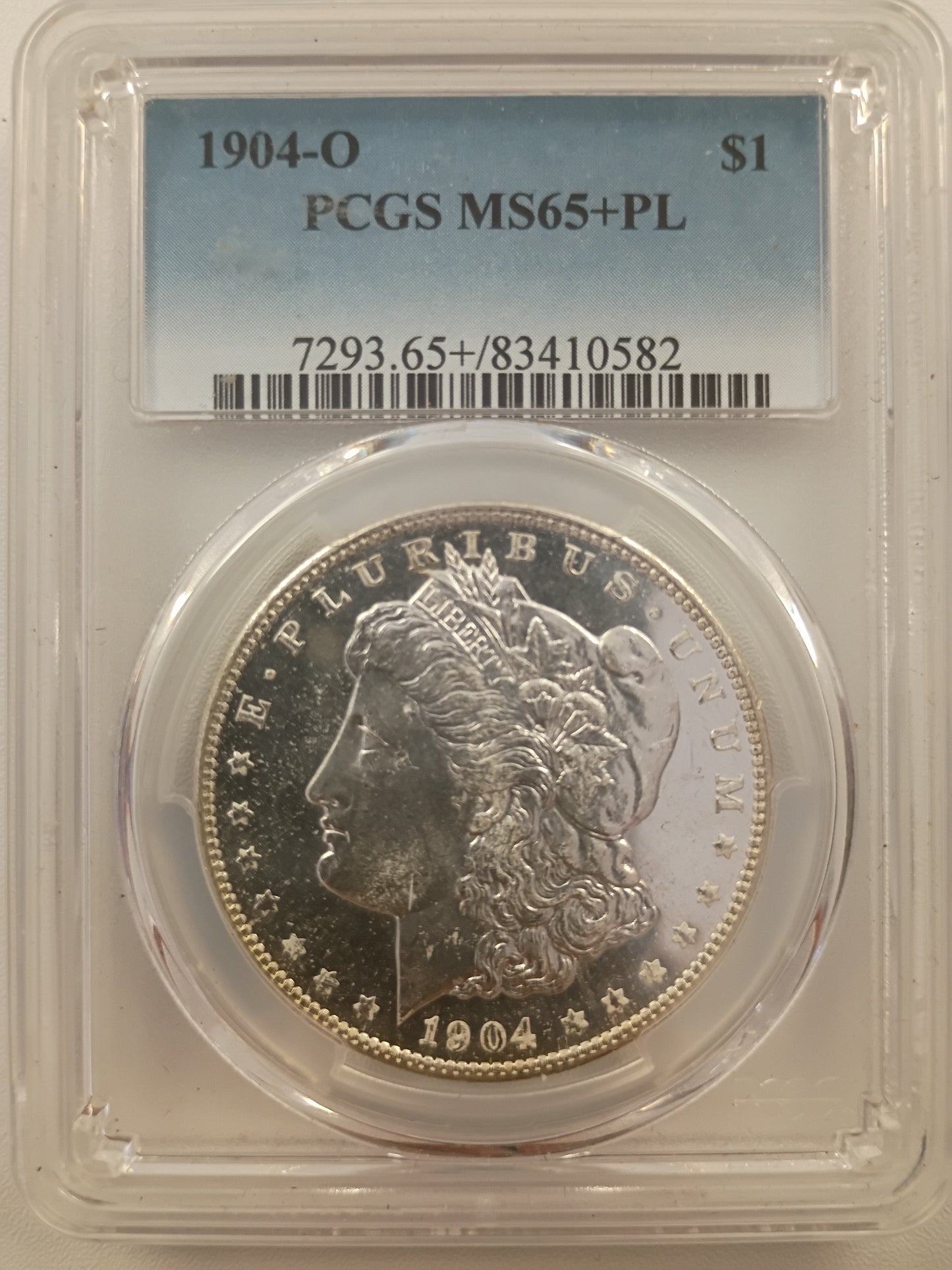 1904-O Morgan Silver Dollar | PCGS MS65+ PL | Prooflike | New Orleans Mint | Certified Gem+
