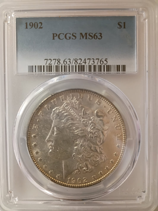 1902 Morgan Silver Dollar | PCGS MS63 | Choice Mint State Example