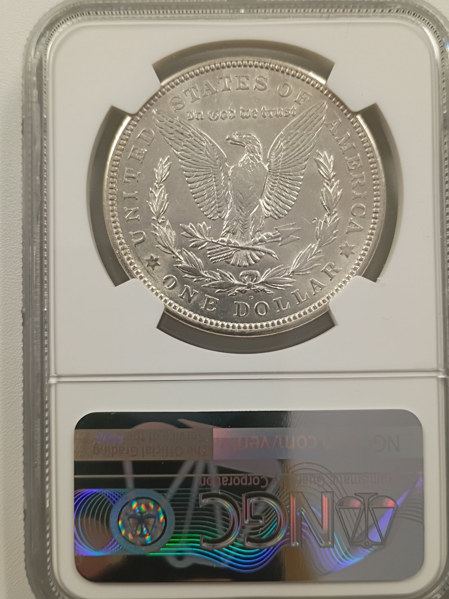 1921-D Morgan Silver Dollar | NGC AU58 | Denver Mint | Cert #6527031-003