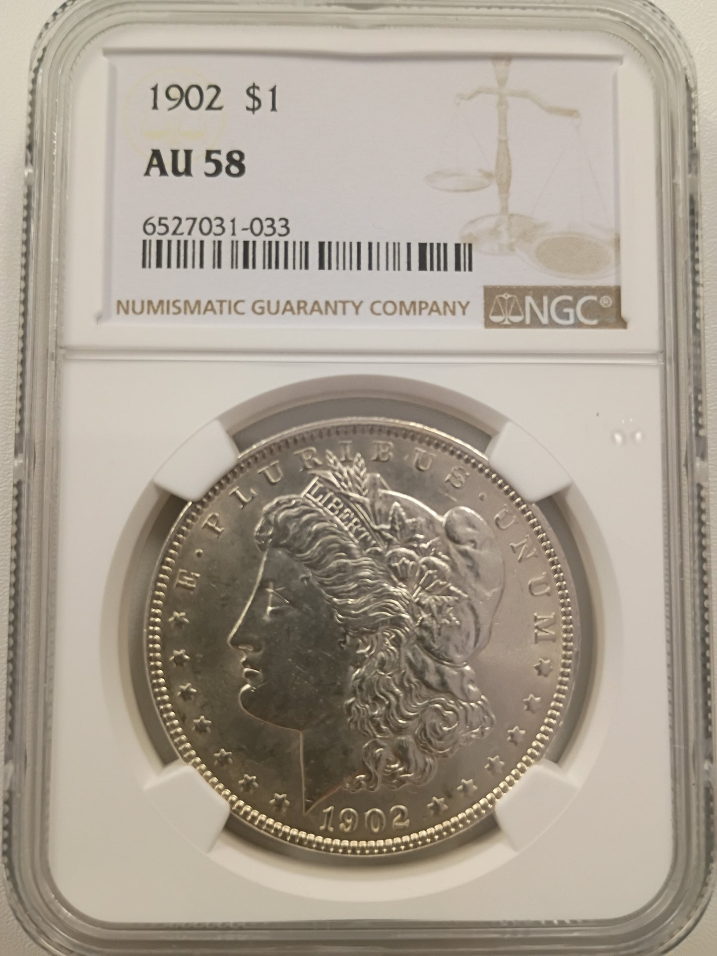 1902 Morgan Silver Dollar | NGC AU 58 | High-End About Uncirculated