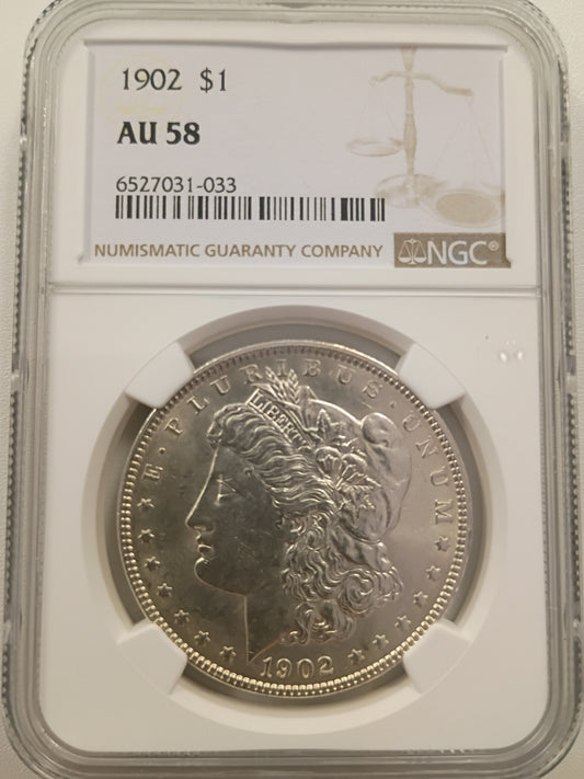 1902 Morgan Silver Dollar | NGC AU 58 | High-End About Uncirculated