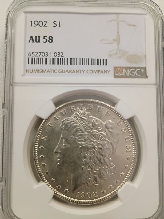 1902 Morgan Silver Dollar | NGC AU 58 | High-End AU Example