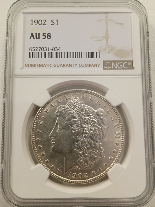 1902 Morgan Silver Dollar | NGC AU 58 | Strong Eye Appeal