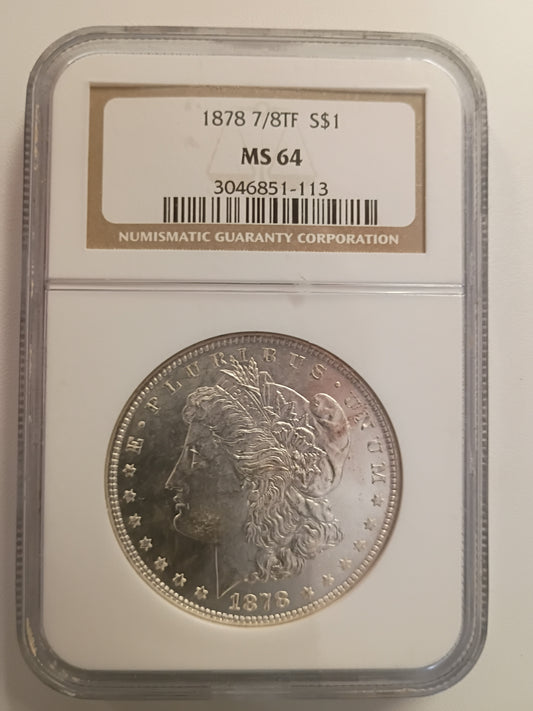 1878 7/8TF MS-64 Morgan Dollar