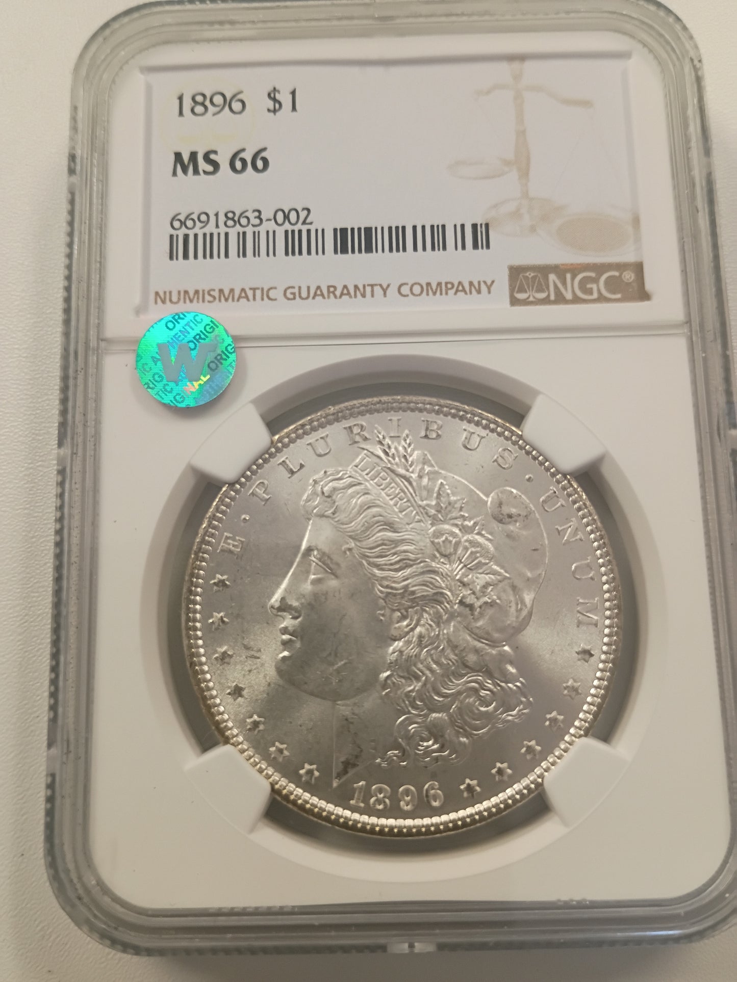 1896 Morgan Dollar MS-66 NGC  6691863-002