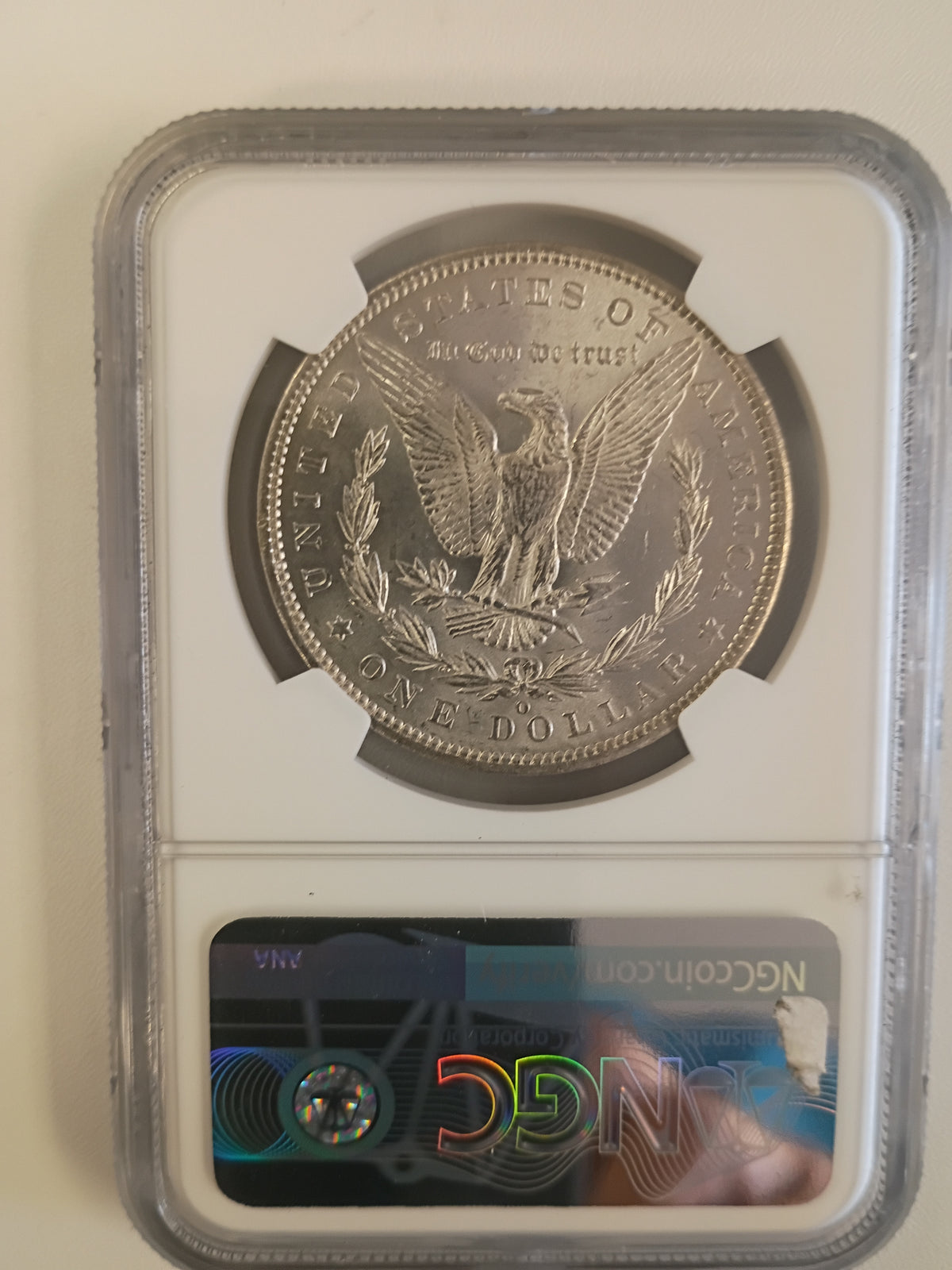 1889 O MORGAN DOLLAR MS-62 CAC STICKERED NGC