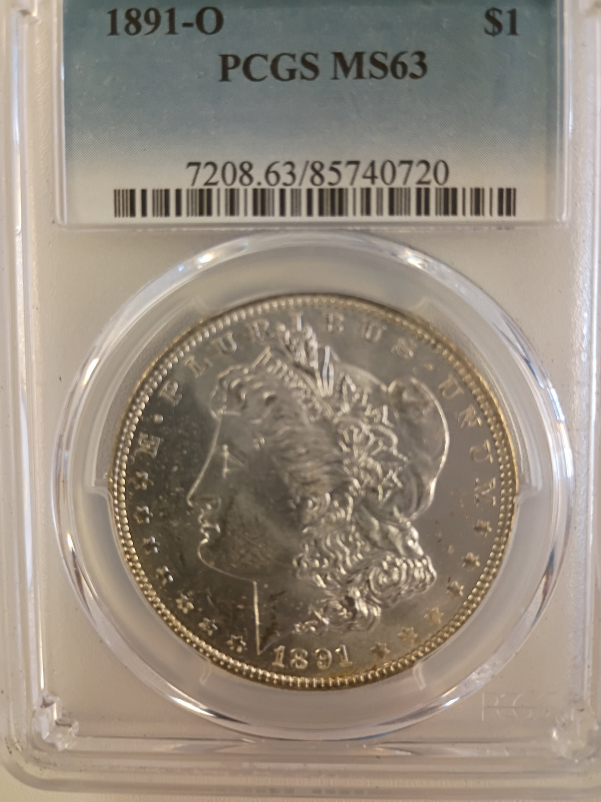 1891 O MORGAN DOLLAR PCGS MS-63 CERT. 85740720