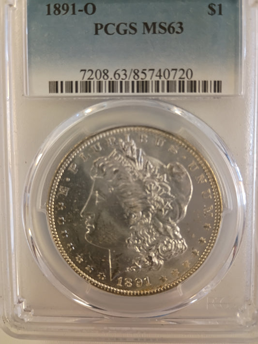1891 O MORGAN DOLLAR PCGS MS-63 CERT. 85740720