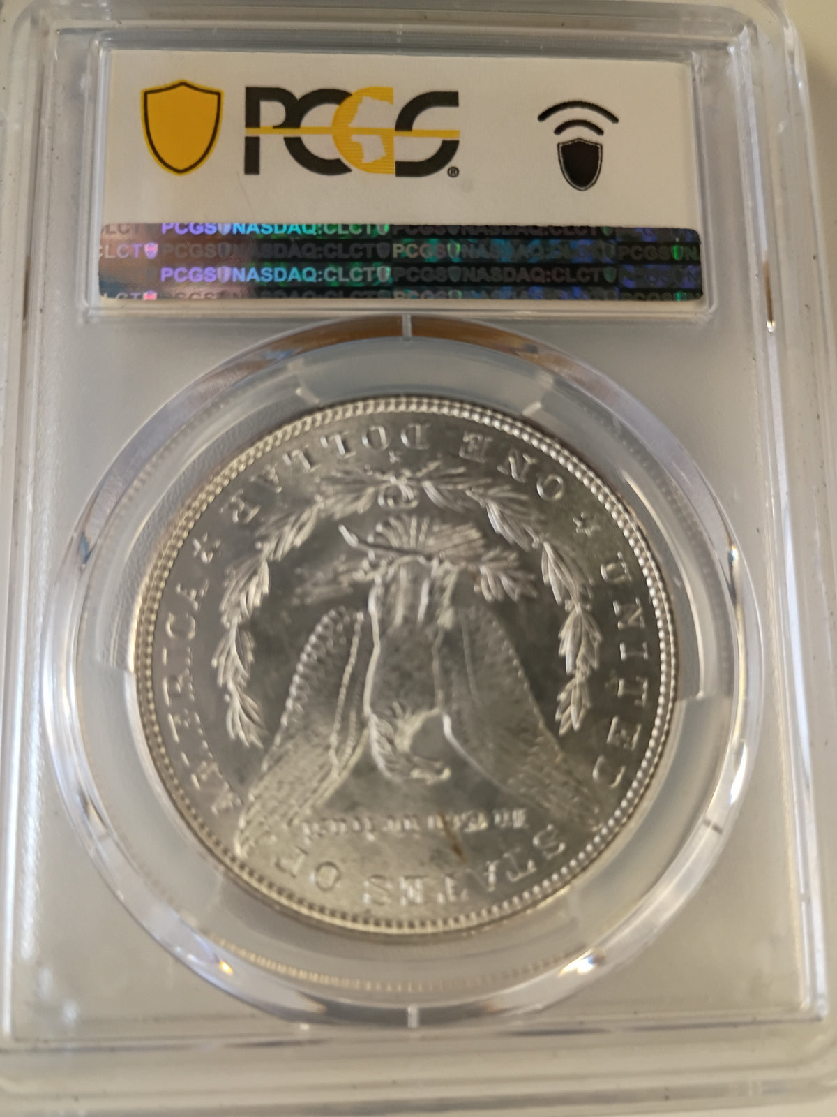 1885 S MORGAN DOLLAR PCGS MS-63 CERTIFATION # 7164/41066199