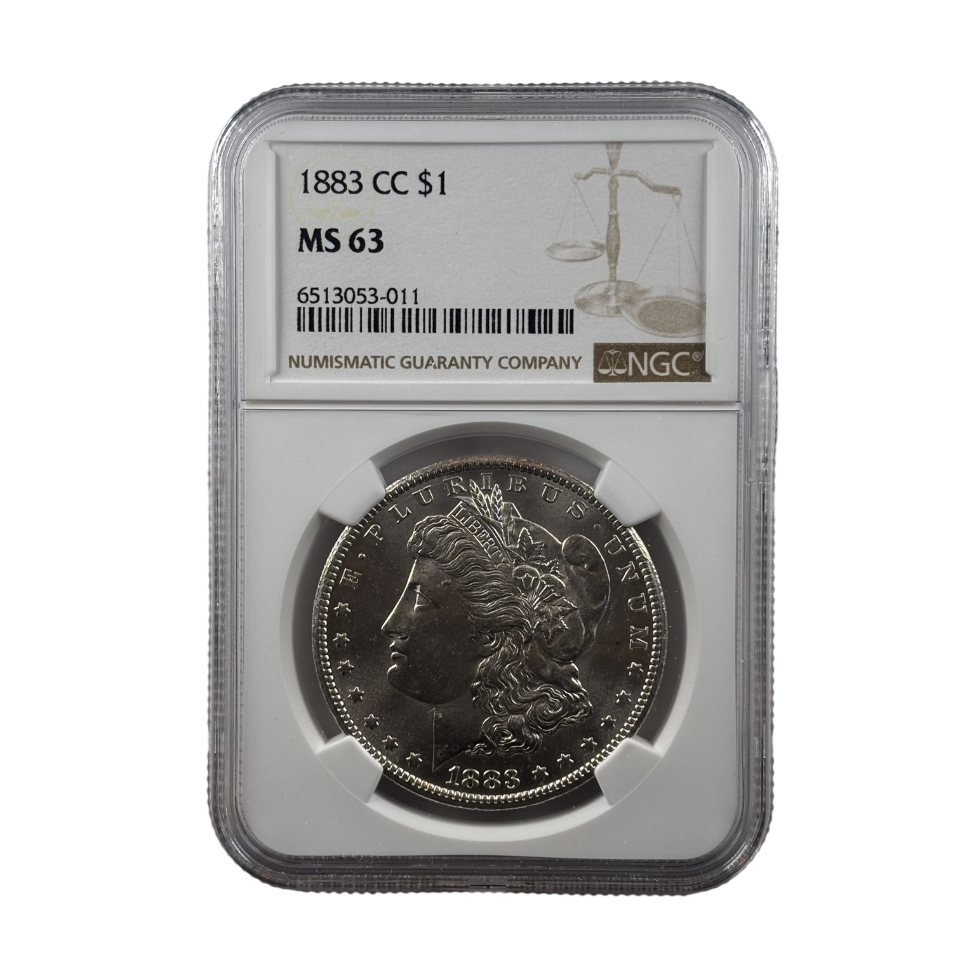 1883-CC Morgan Silver Dollar | NGC MS63 | Carson City Mint