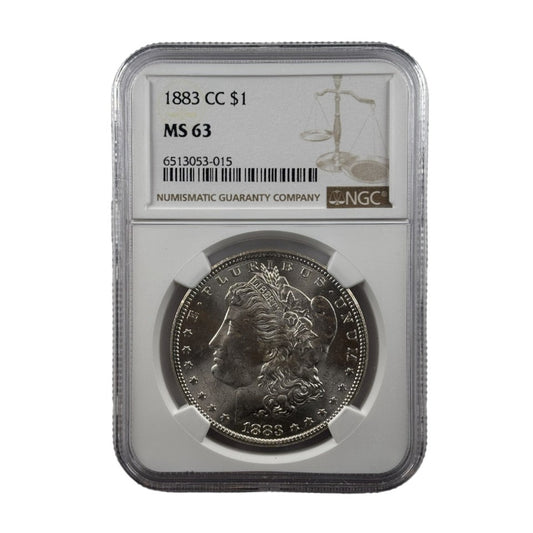 1883-CC Morgan Silver Dollar | NGC MS63 | Carson City Mint