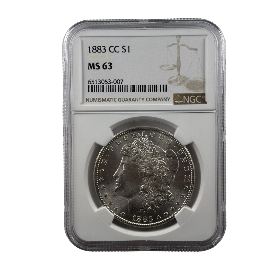 1883-CC Morgan Silver Dollar | NGC MS63 | Carson City Mint