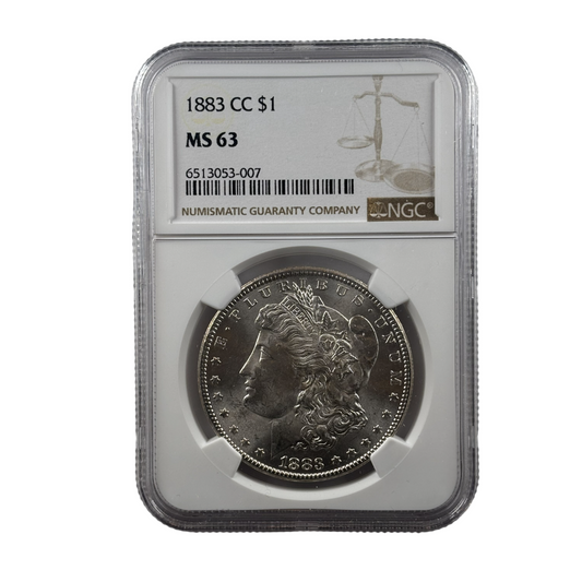 1883-CC Morgan Silver Dollar | NGC MS63 | Carson City Mint