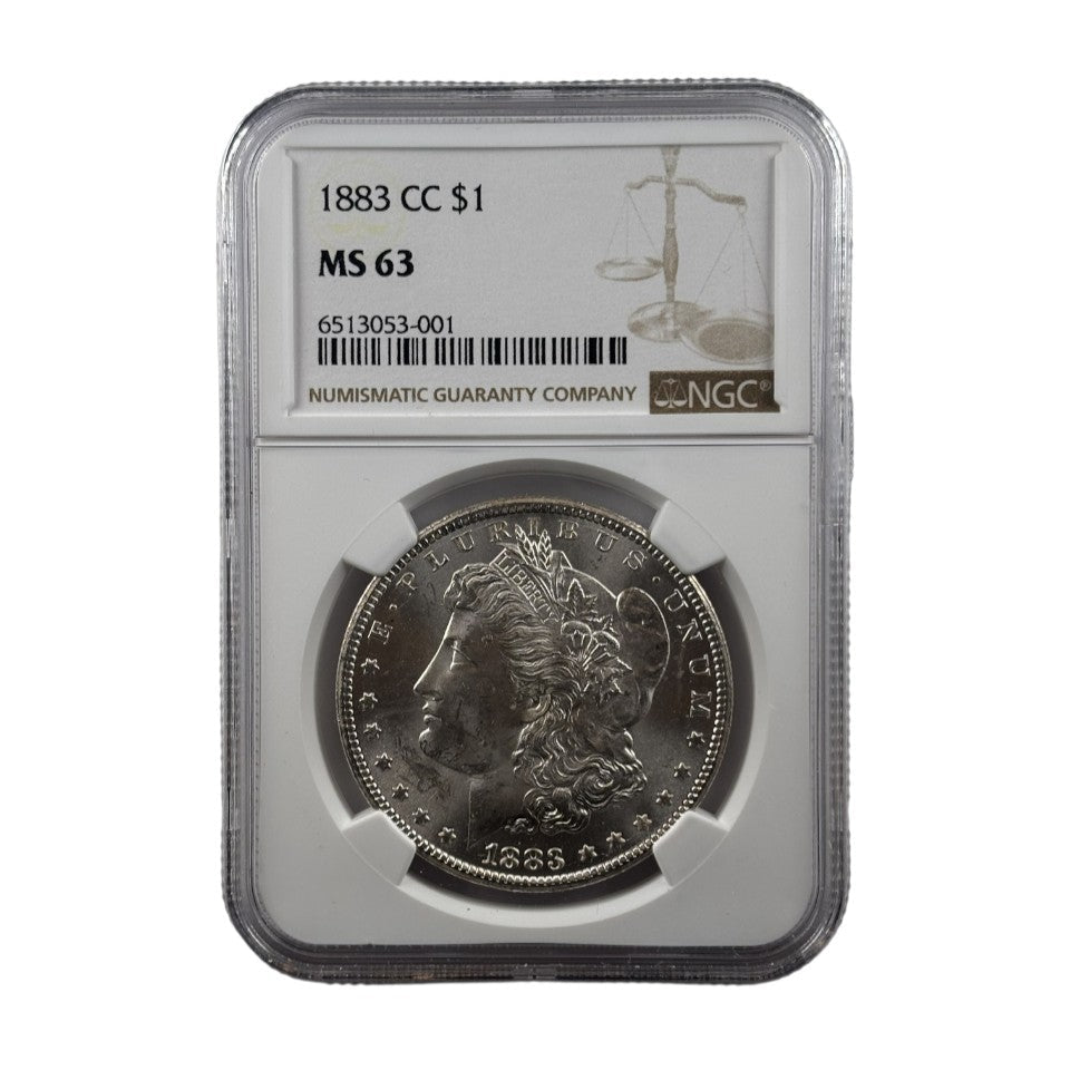 1883-CC Morgan Silver Dollar | NGC MS63 | Carson City Mint