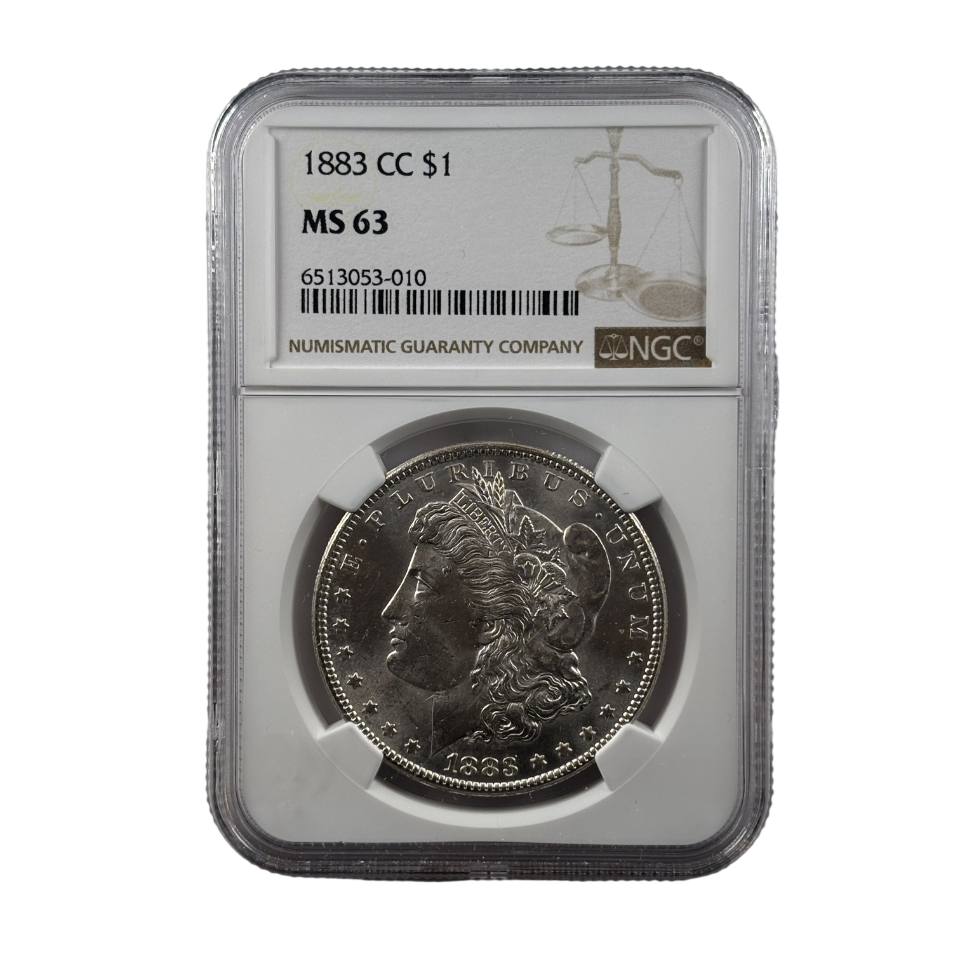 1883-CC Morgan Silver Dollar | NGC MS63 | Carson City Mint