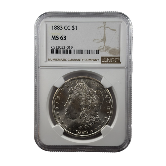 1883-CC Morgan Silver Dollar | NGC MS63 | Carson City Mint