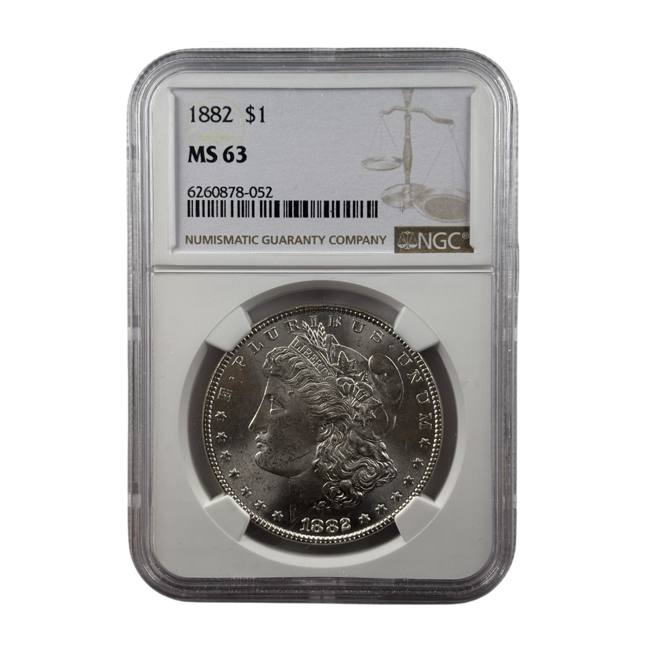 1882 Morgan Silver Dollar | NGC MS63 | Cert #6260878-052 | Philadelphia Mint