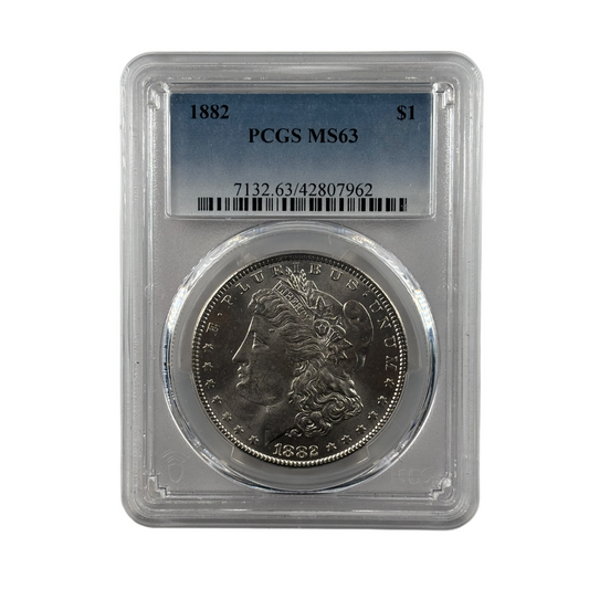 1882 Morgan Silver Dollar | PCGS MS63 | Cert #42807962 | Philadelphia Mint