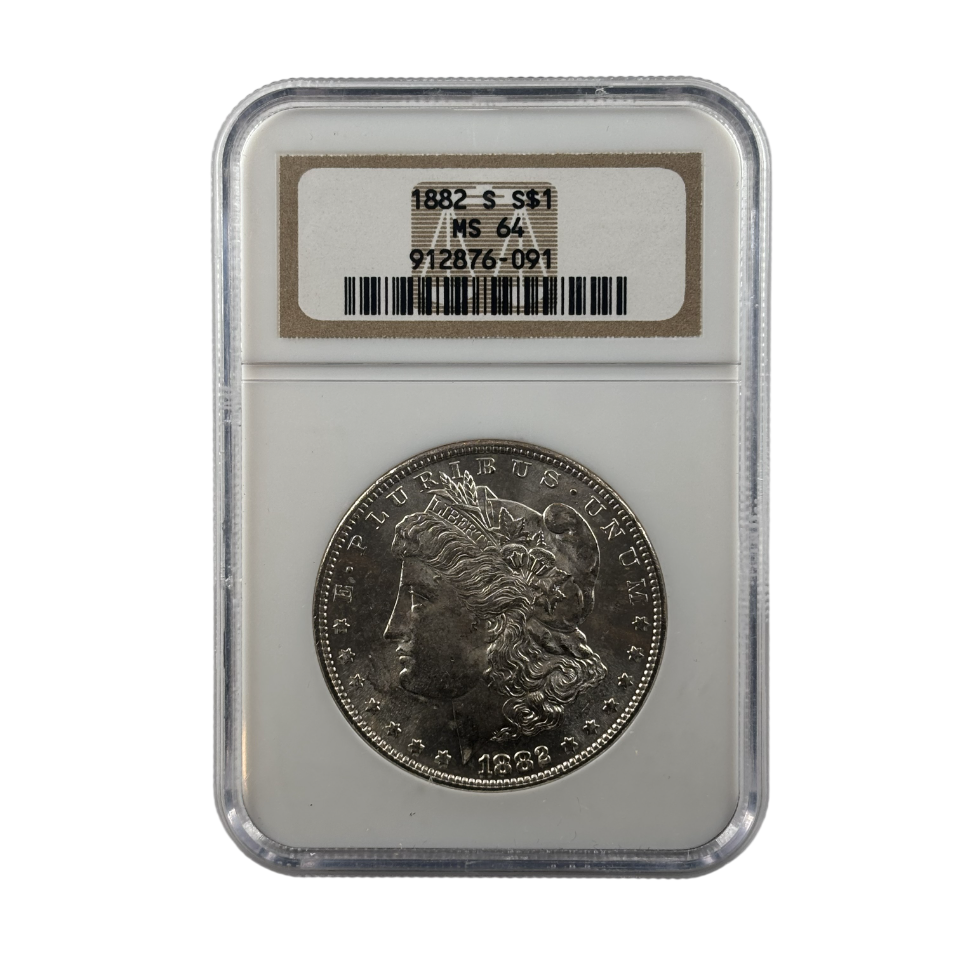 1882-S Morgan Silver Dollar | NGC MS64 | Cert #912876-091 | San Francisco Mint