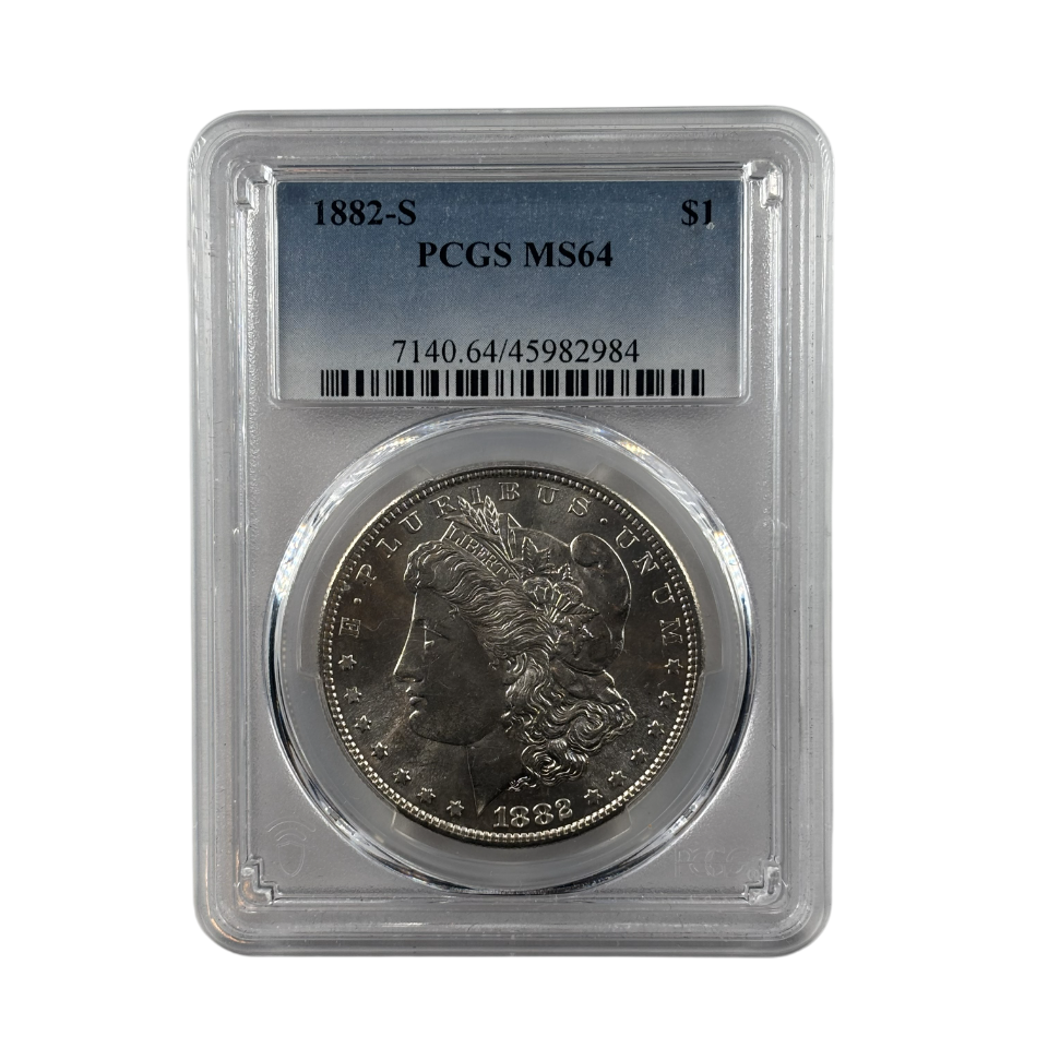 1882-S Morgan Silver Dollar | PCGS MS64 | Cert #45982984 | San Francisco Mint