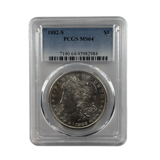 1882-S Morgan Silver Dollar | PCGS MS64 | Cert #45982984 | San Francisco Mint