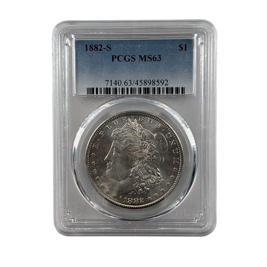 1882-S Morgan Silver Dollar | PCGS MS63 | Cert #45898592 | San Francisco Mint