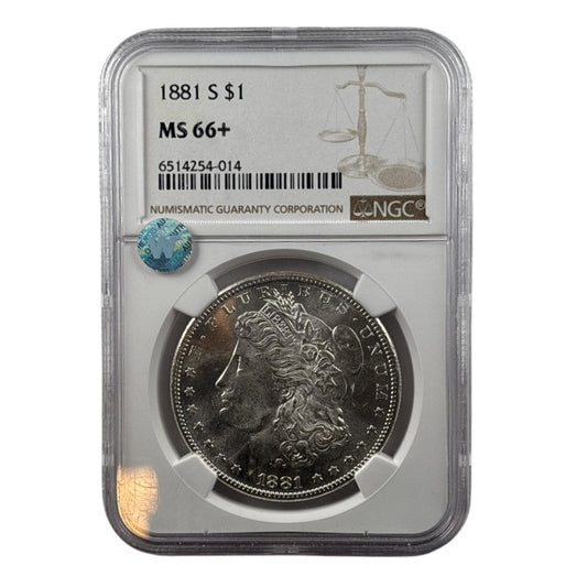 1881-S Morgan Silver Dollar | NGC MS66+ | Cert #6514254-014 | San Francisco Mint