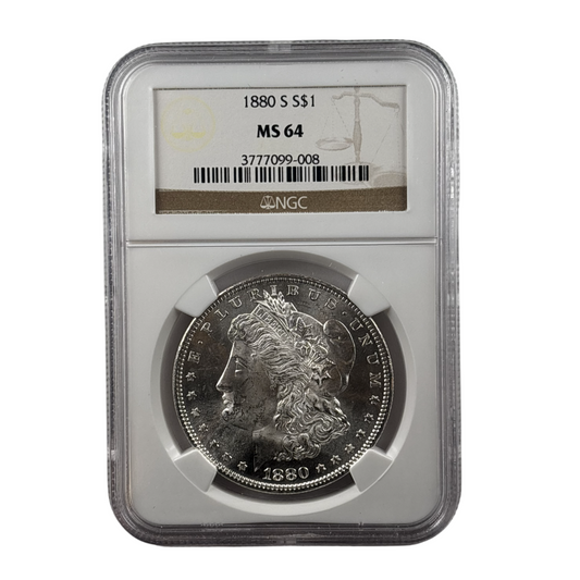 1880-S Morgan Silver Dollar | NGC MS64 | San Francisco Mint