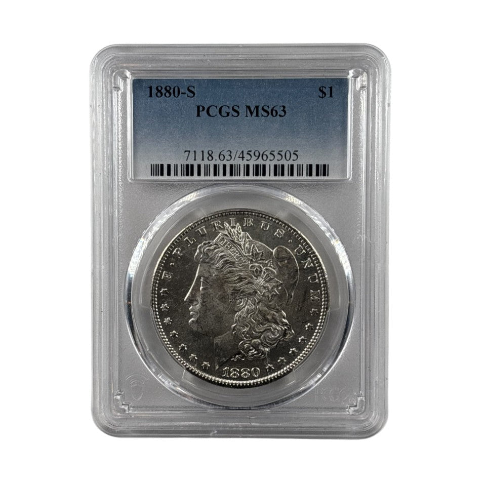 1880-S Morgan Silver Dollar | PCGS MS63 | San Francisco Mint