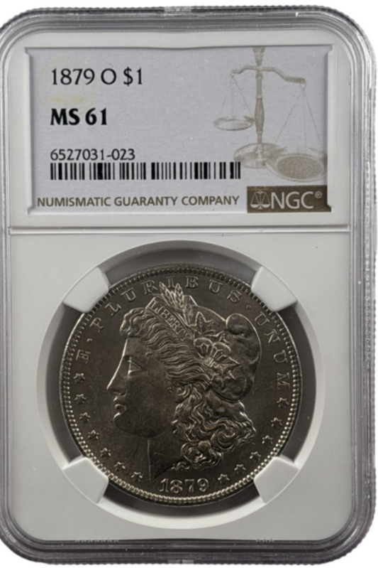 1879-O Morgan Silver Dollar | NGC MS61 | Choice Uncirculated | New Orleans Mint | Cert #6527031-023