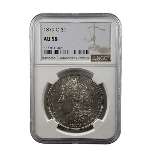 1879-O Morgan Silver Dollar | NGC AU58 | Choice About Uncirculated | New Orleans Mint | Cert #6527031-021