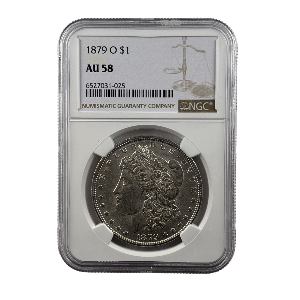 1879-O Morgan Silver Dollar | NGC AU58 | Choice About Uncirculated | New Orleans Mint | Cert #6527031-025