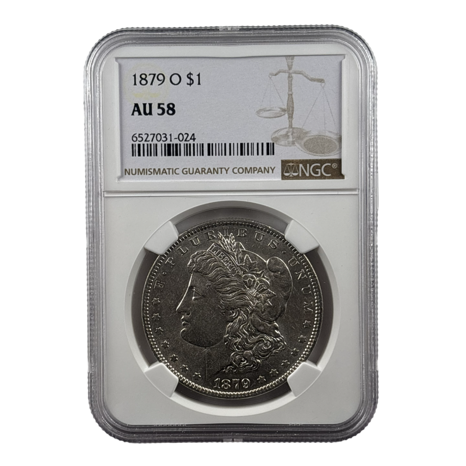 1879-O Morgan Silver Dollar | NGC AU58 | Choice About Uncirculated | New Orleans Mint | Cert #6527031-024