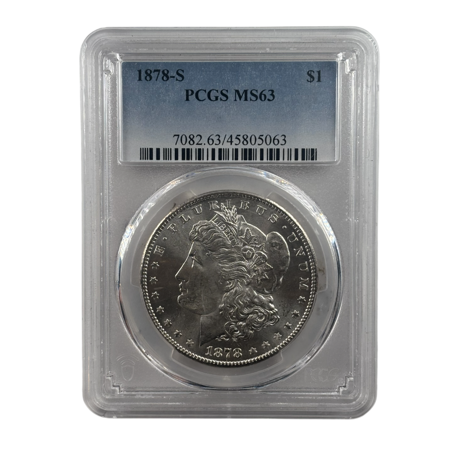 1878-S Morgan Silver Dollar | PCGS MS63 | San Francisco Mint | Cert #45805063