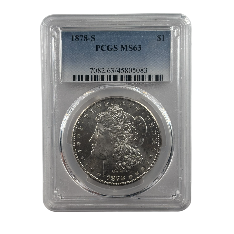 1878-S Morgan Silver Dollar | PCGS MS63 | San Francisco Mint | Cert #45805083
