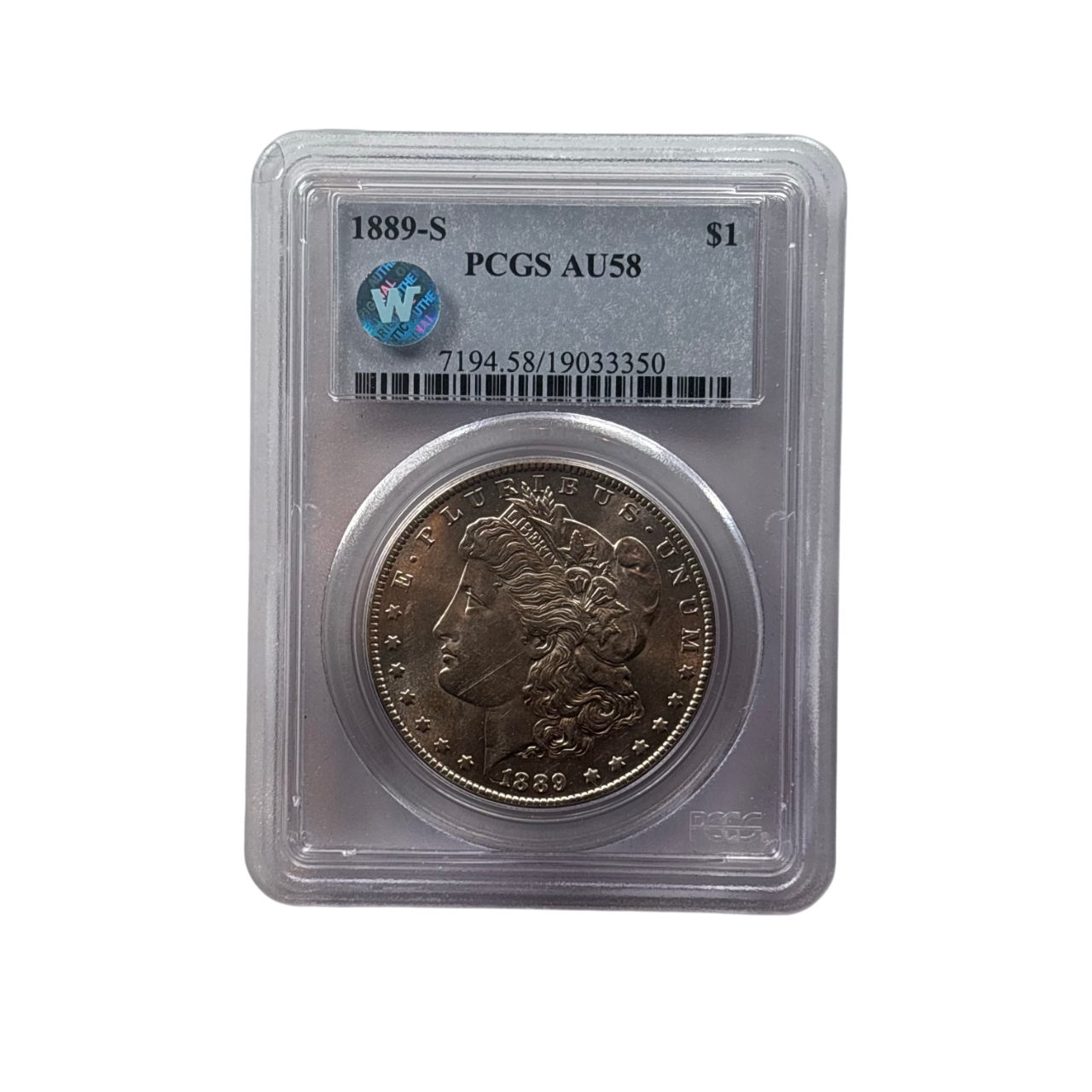 1889-S Morgan Silver Dollar | PCGS AU58 | Near Mint State