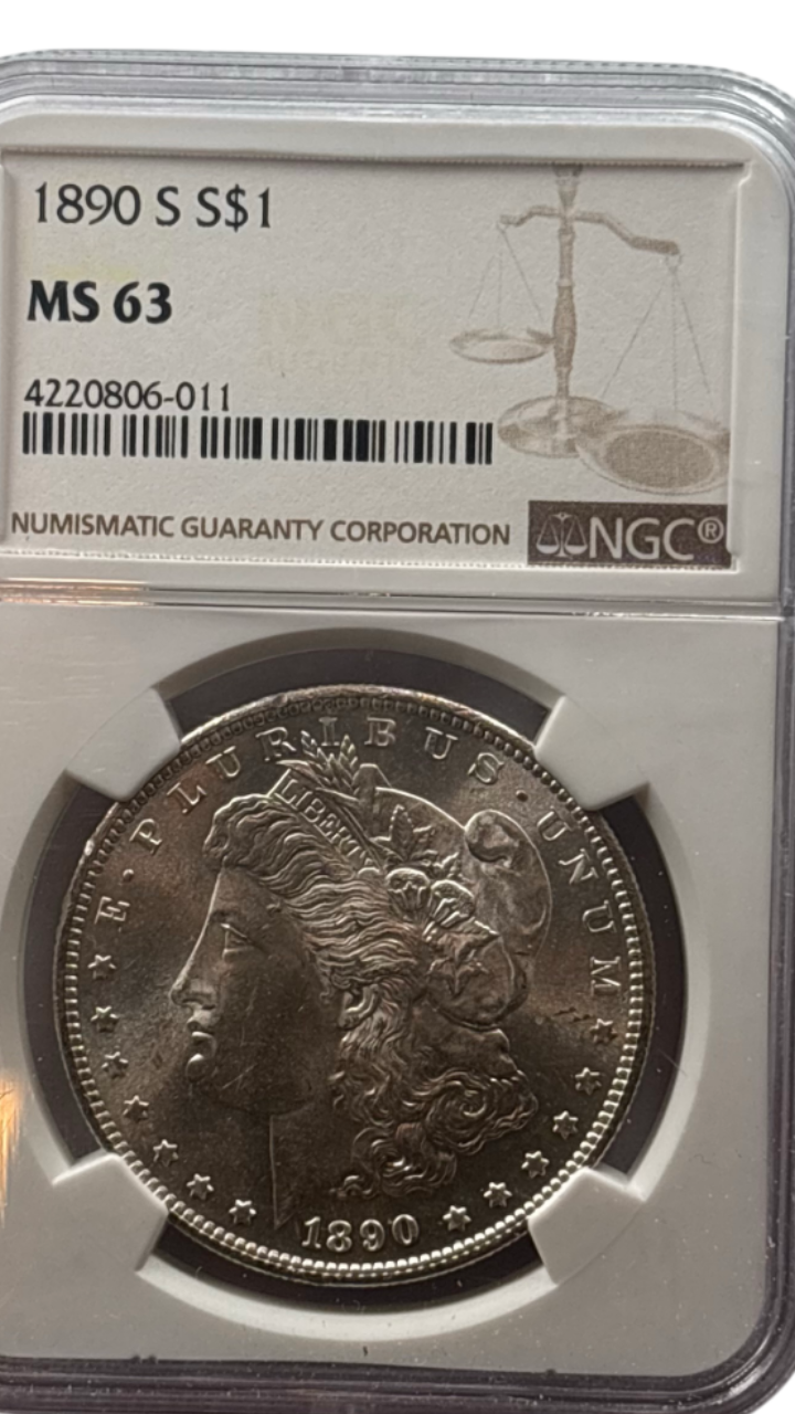 1890-S Morgan Silver Dollar | NGC MS63 | Brilliant Uncirculated