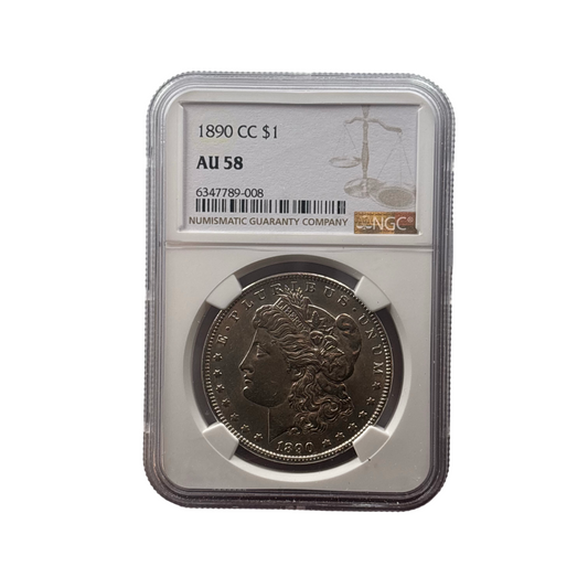 1890-CC Morgan Silver Dollar | NGC AU 58 | Carson City